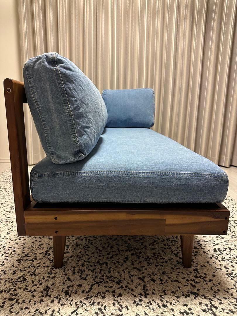 【わことも】unico SWELLA ベンチアーム ソファ