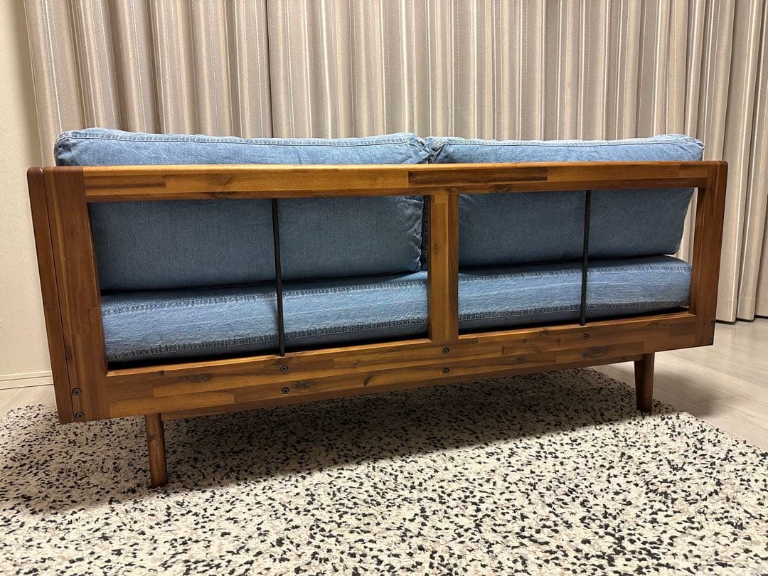 【わことも】unico SWELLA ベンチアーム ソファ