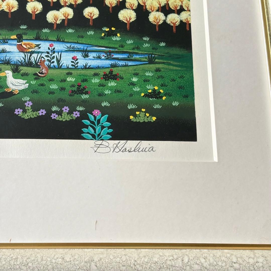 ビン・カシワ 花を咲かそう シルクスクリーン 200部限定 額装 C