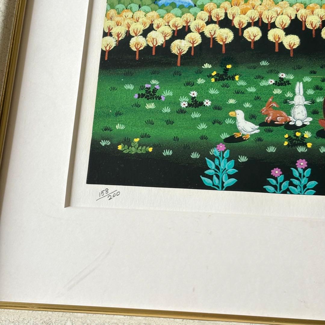 ビン・カシワ 花を咲かそう シルクスクリーン 200部限定 額装 C