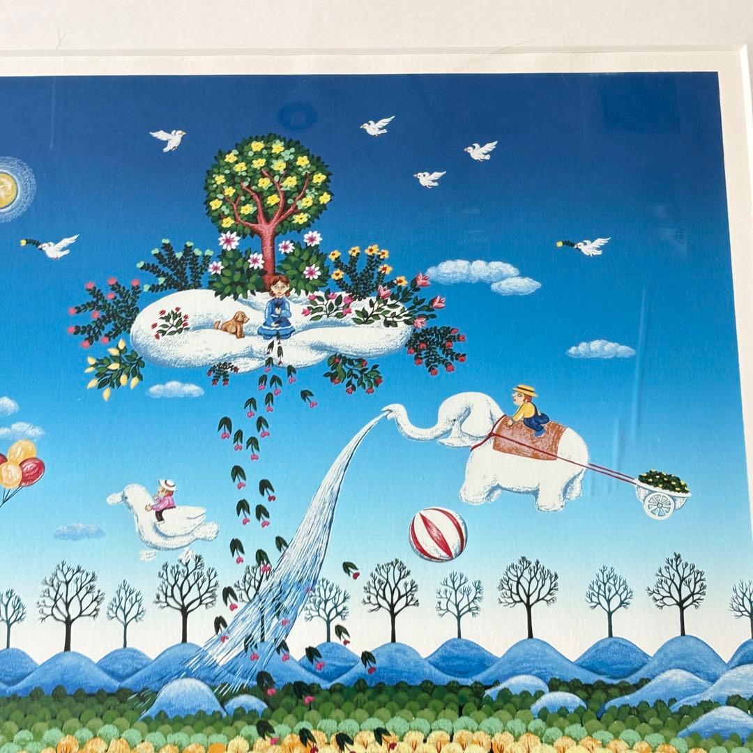 ビン・カシワ 花を咲かそう シルクスクリーン 200部限定 額装 C