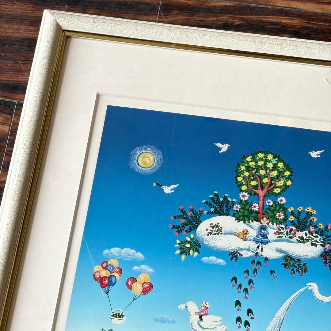 ビン・カシワ 花を咲かそう シルクスクリーン 200部限定 額装 C