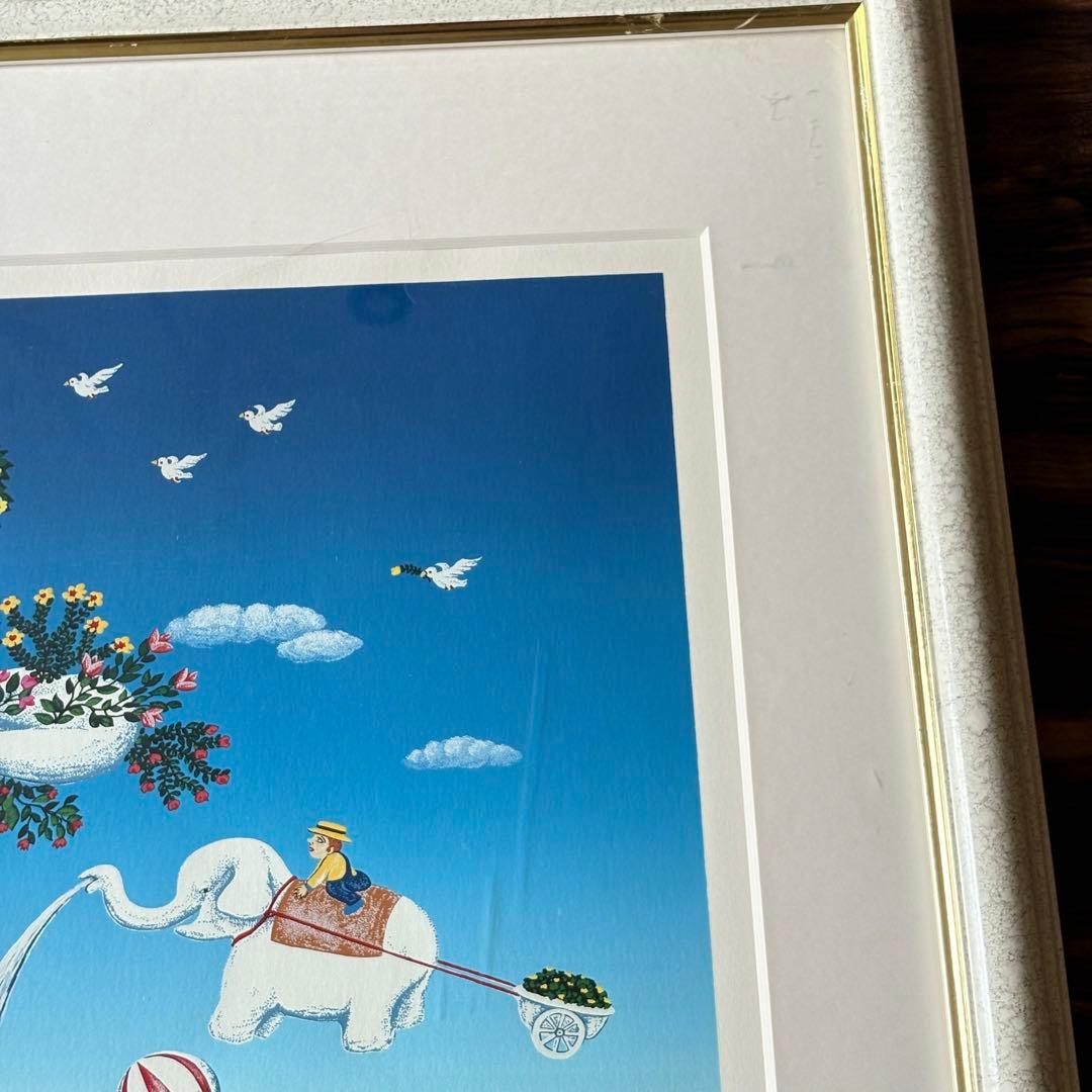 ビン・カシワ 花を咲かそう シルクスクリーン 200部限定 額装 C