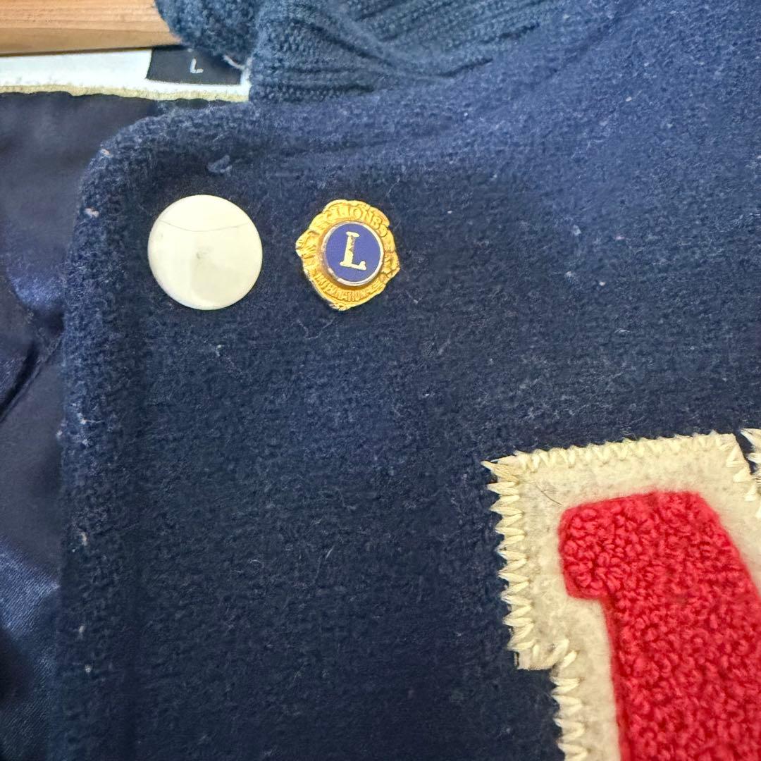 【CANTERBURY 】袖牛革スタジャン Lサイズ カンタベリー