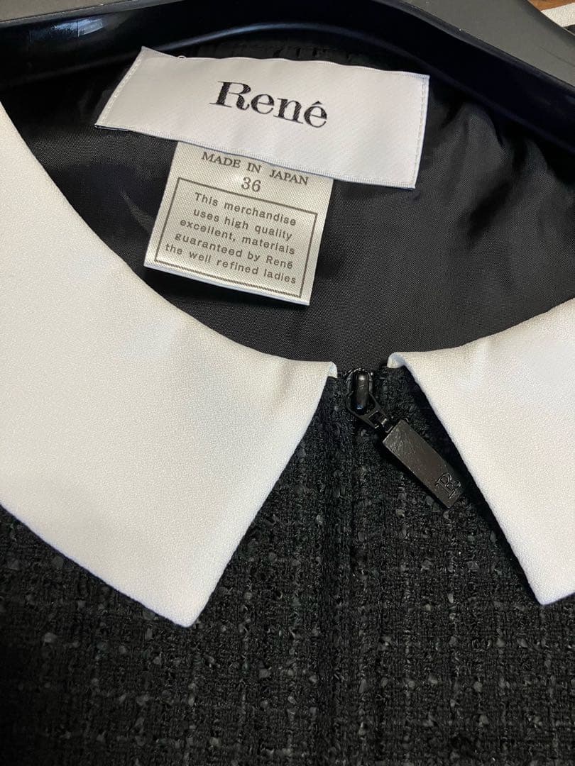 ルネ rene 白襟　ツイード ワンピース