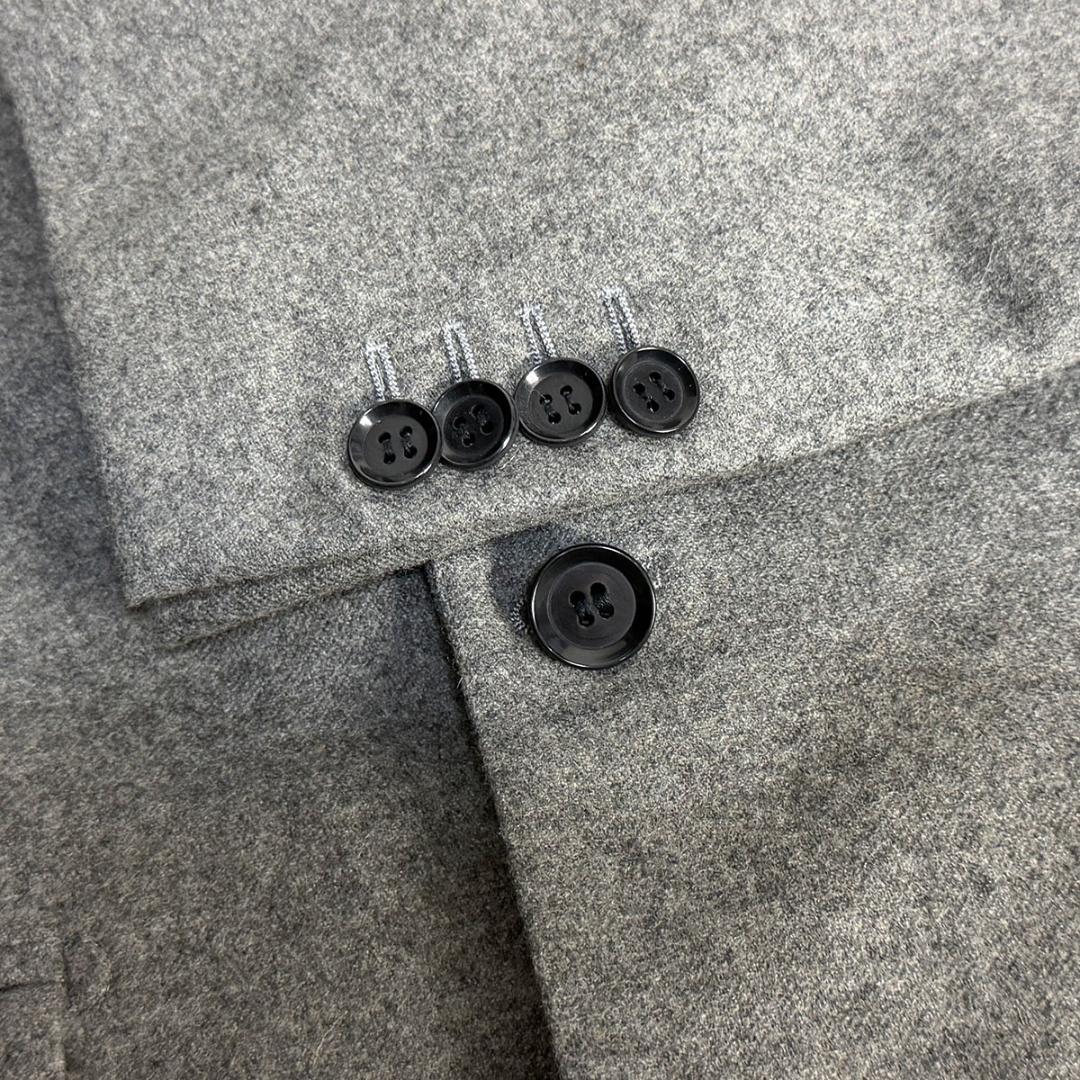 J7383 美品 リングヂャケット フランネル3ピーススーツ グレー 44