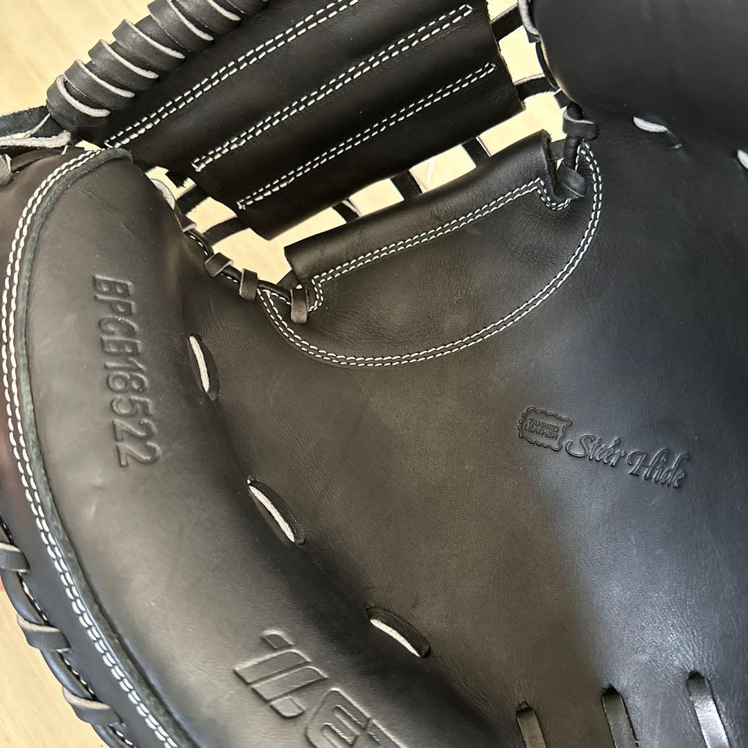 【新品未使用】ZETT 硬式用キャッチャーミット黒ブラック