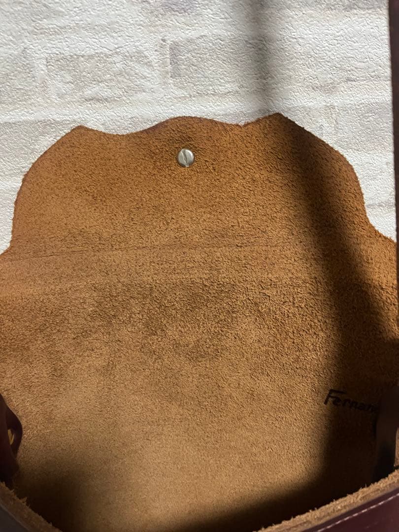 namnamフェルナンドレザー　ショルダーバッグ　バーガンディ レザー