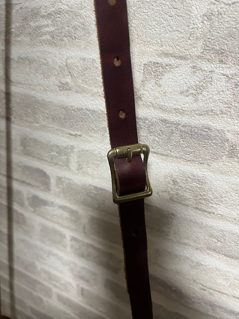 namnamフェルナンドレザー　ショルダーバッグ　バーガンディ レザー