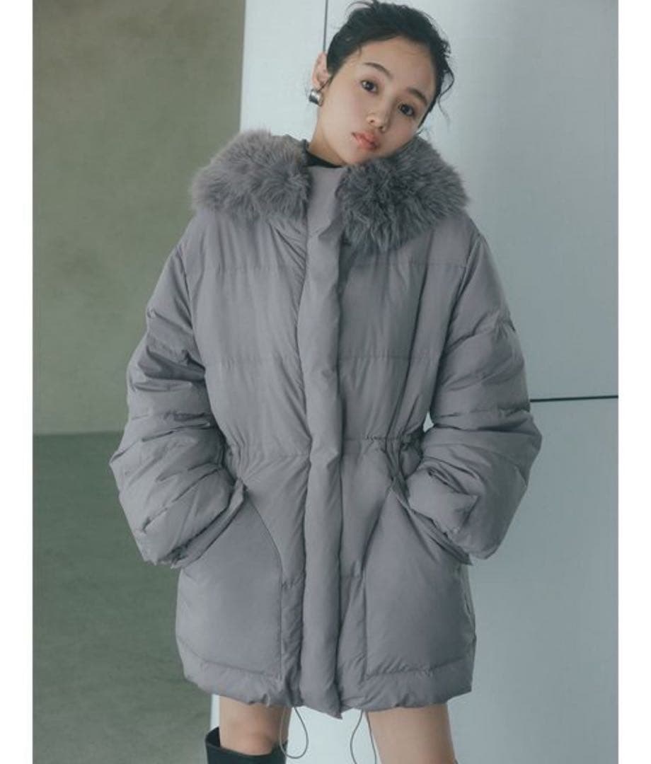 スナイデル　snidel 西川ダウン　ミドルコート　グレー　新品タグ付き