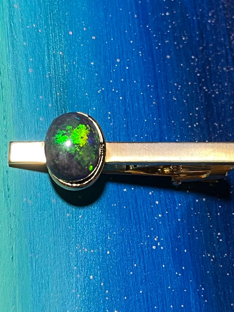 ミポリンさま専用　他の方は入札されないでください　ブラックオパール　ネクタイピン