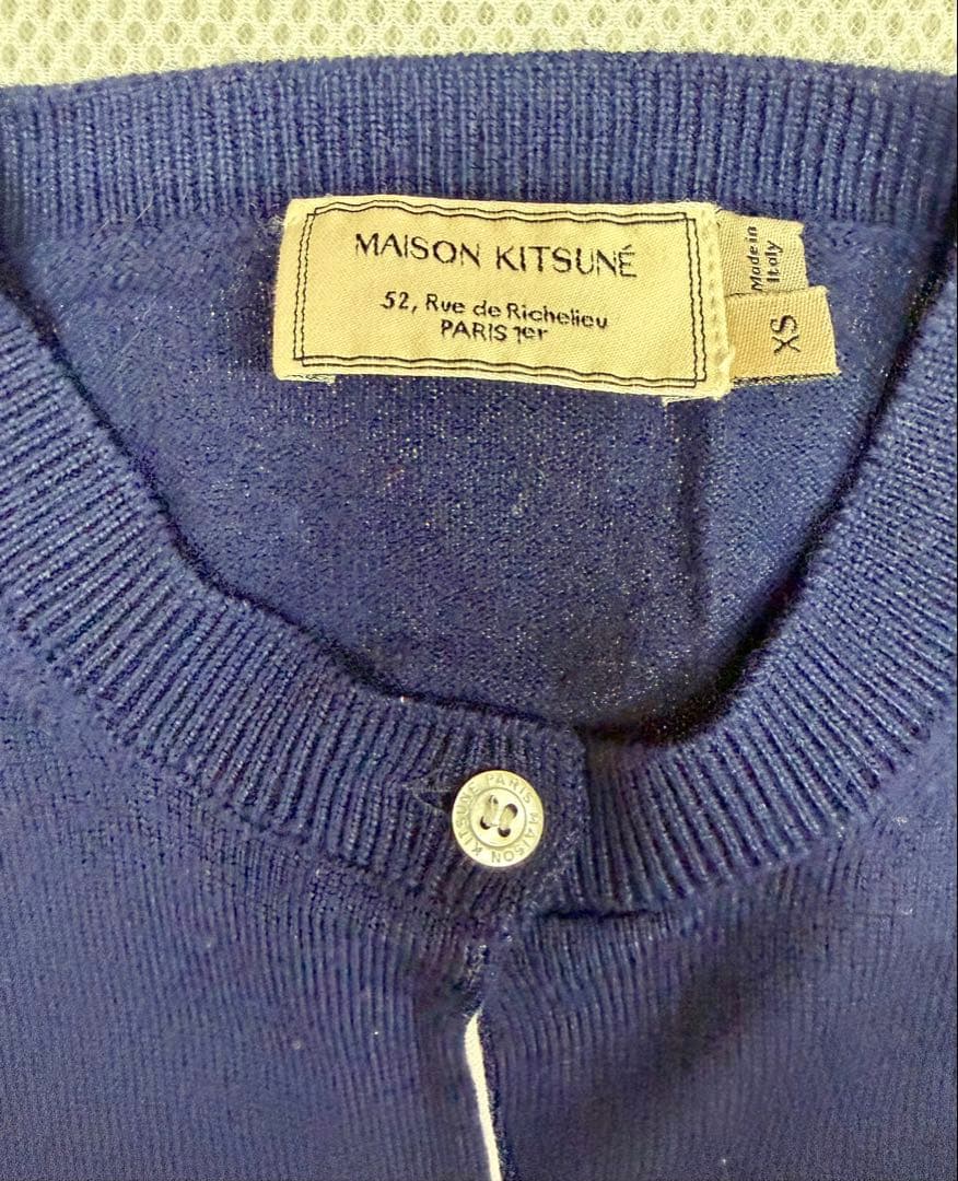 Maison Kitsuné ネイビー FOXヘッドカーディガン XS