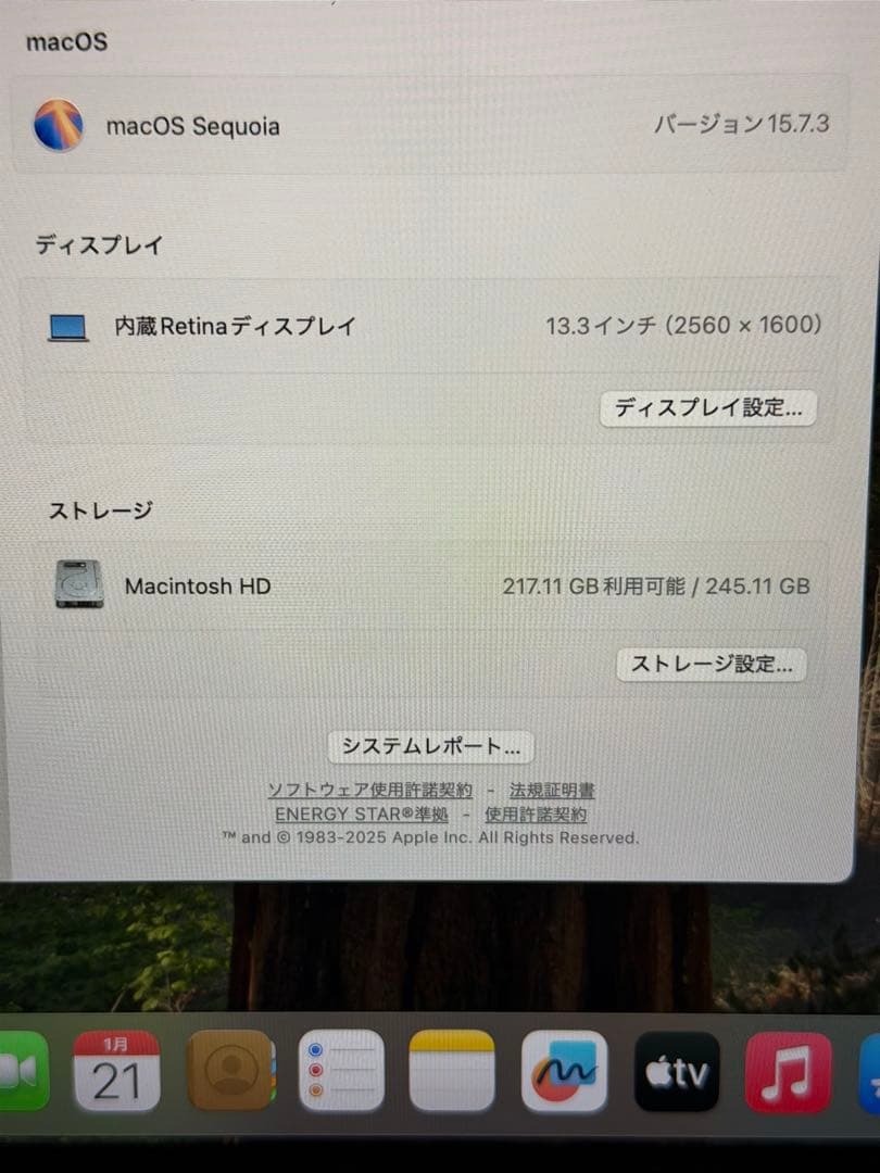Apple MacBook Air (M1, 2020) シルバー JIS