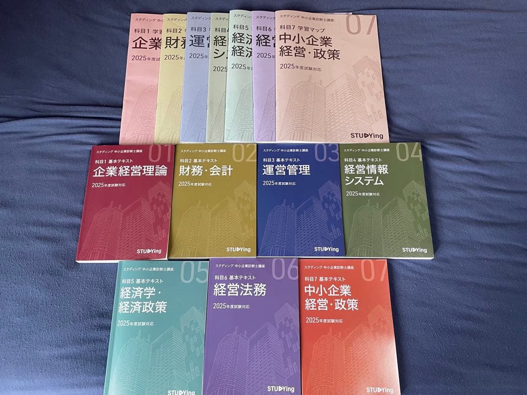 R*y様 2025年版スタディング中小企業診断士講座、紙テキスト　マップ付