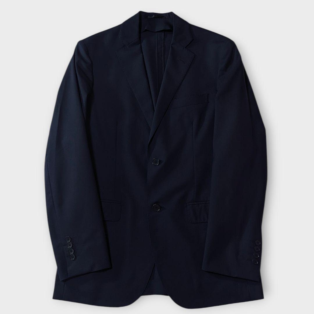 未使用級★TOMORROWLAND　120Sウール　テーラードジャケット　紺　М