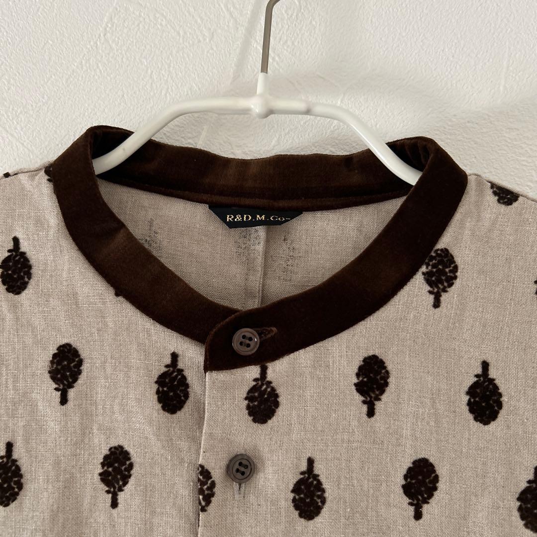 【新品】オールドマンズテーラー リネン アーティチョーク柄 バギーシャツ