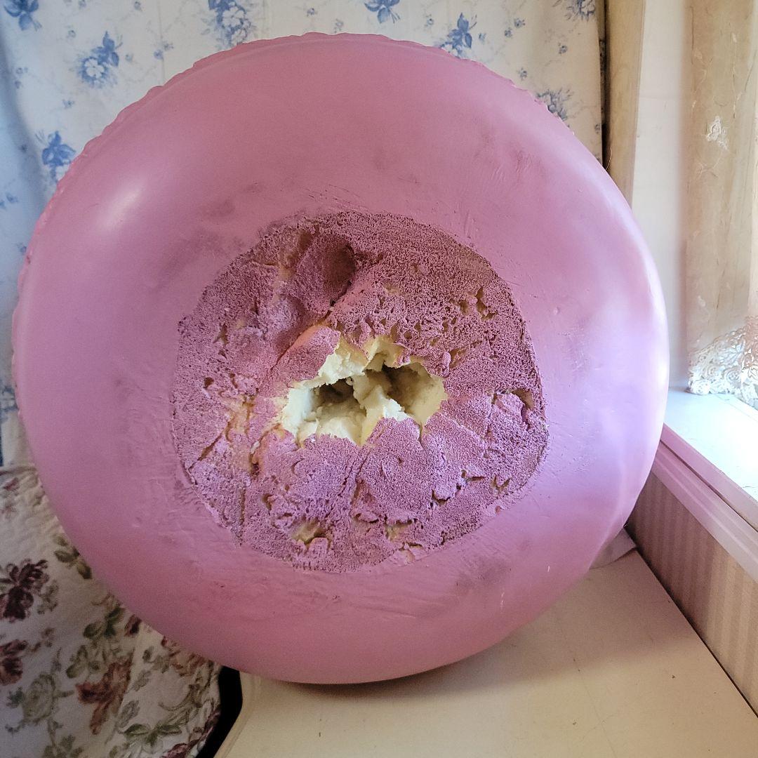 巨大マカロン型オブジェ　椅子　スツール　　公共施設展示使用品　キズ等あり