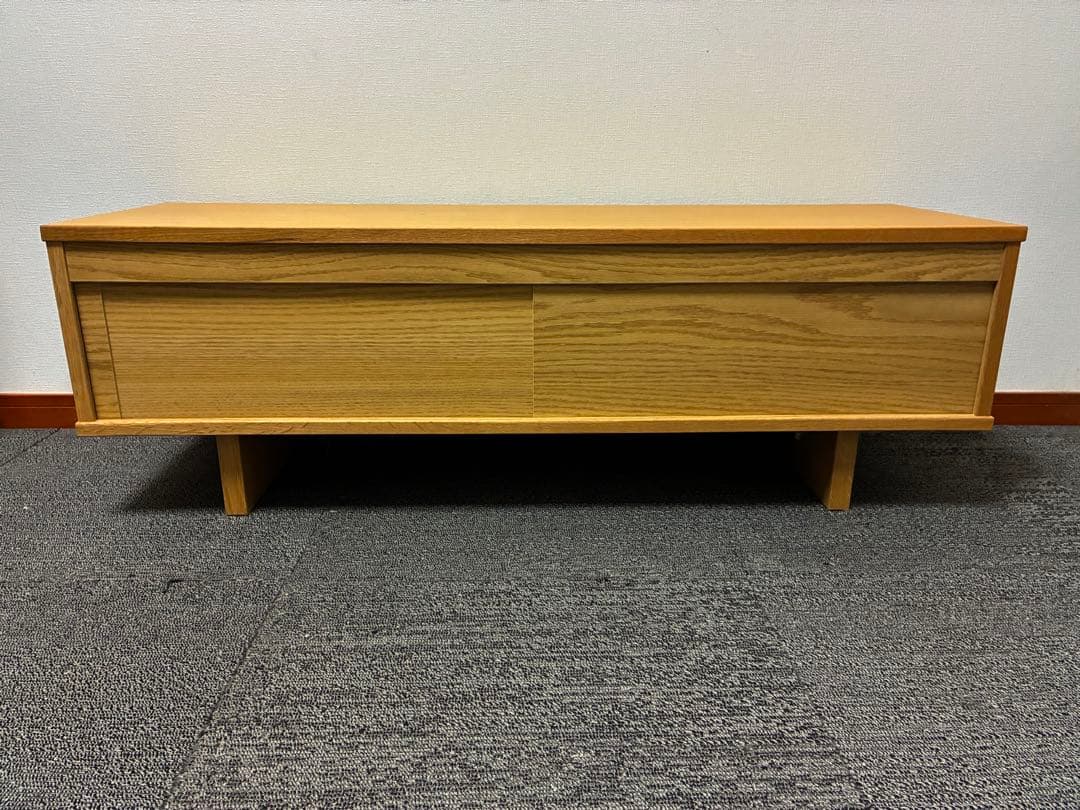 無印良品 MUJI オーク材AVラック・薄型 幅110cm