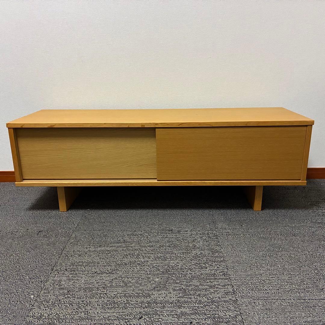 無印良品 MUJI オーク材AVラック・薄型 幅110cm