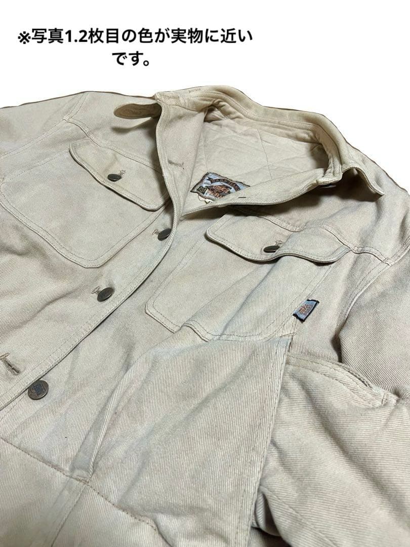 【希少】イタリア製 OAKS by FERRE ベージュ デニムジャケット短丈