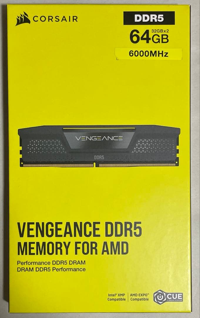 新品 CORSAIR DDR5-6000MHz デスクトップPC用 64GB