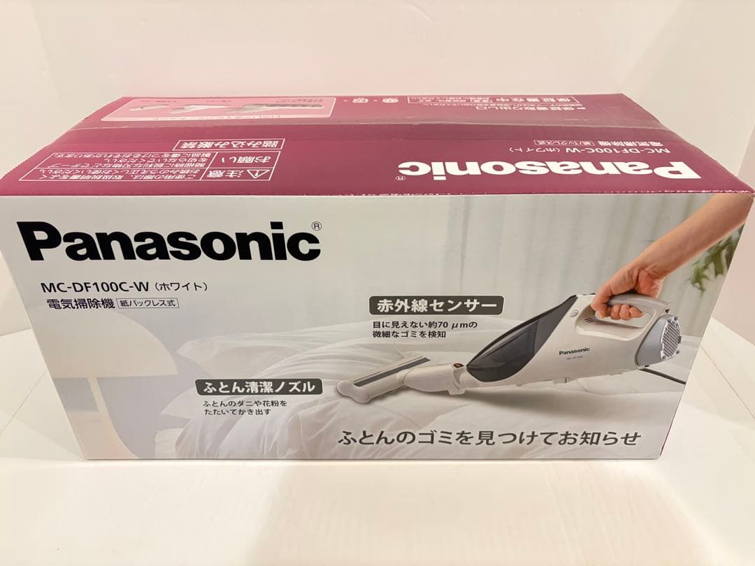 パナソニック ふとんクリーナー 紙パックレス ホワイト　MC-DF110C-W