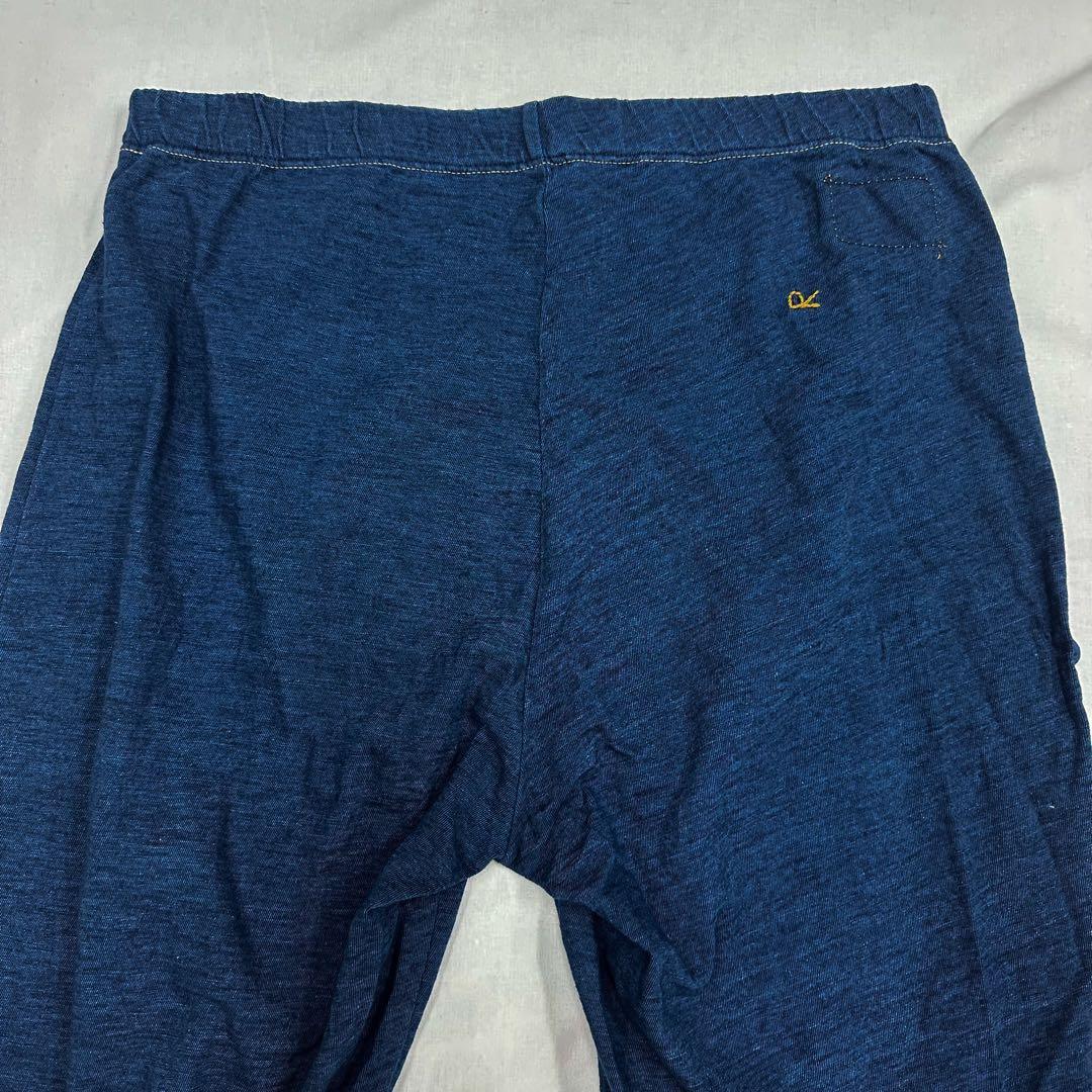 未使用 45R 天竺のスパッツ レギンス 藍染め Mサイズ