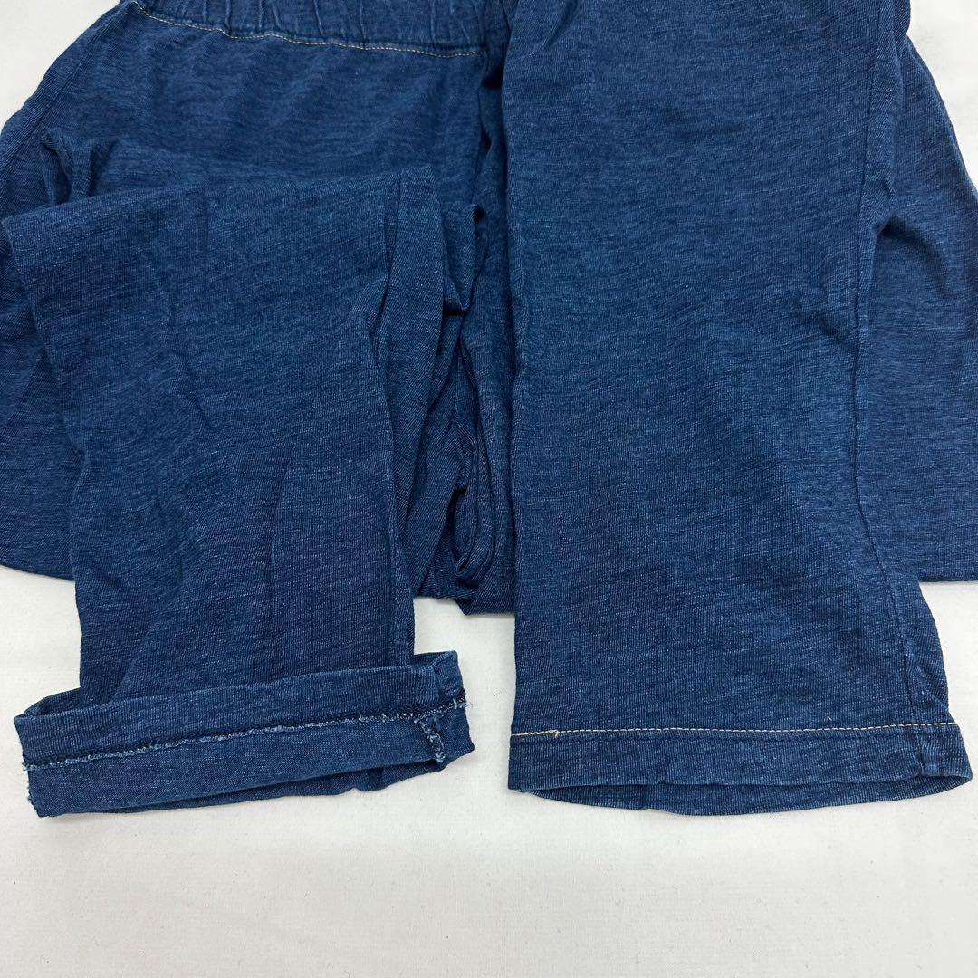 未使用 45R 天竺のスパッツ レギンス 藍染め Mサイズ