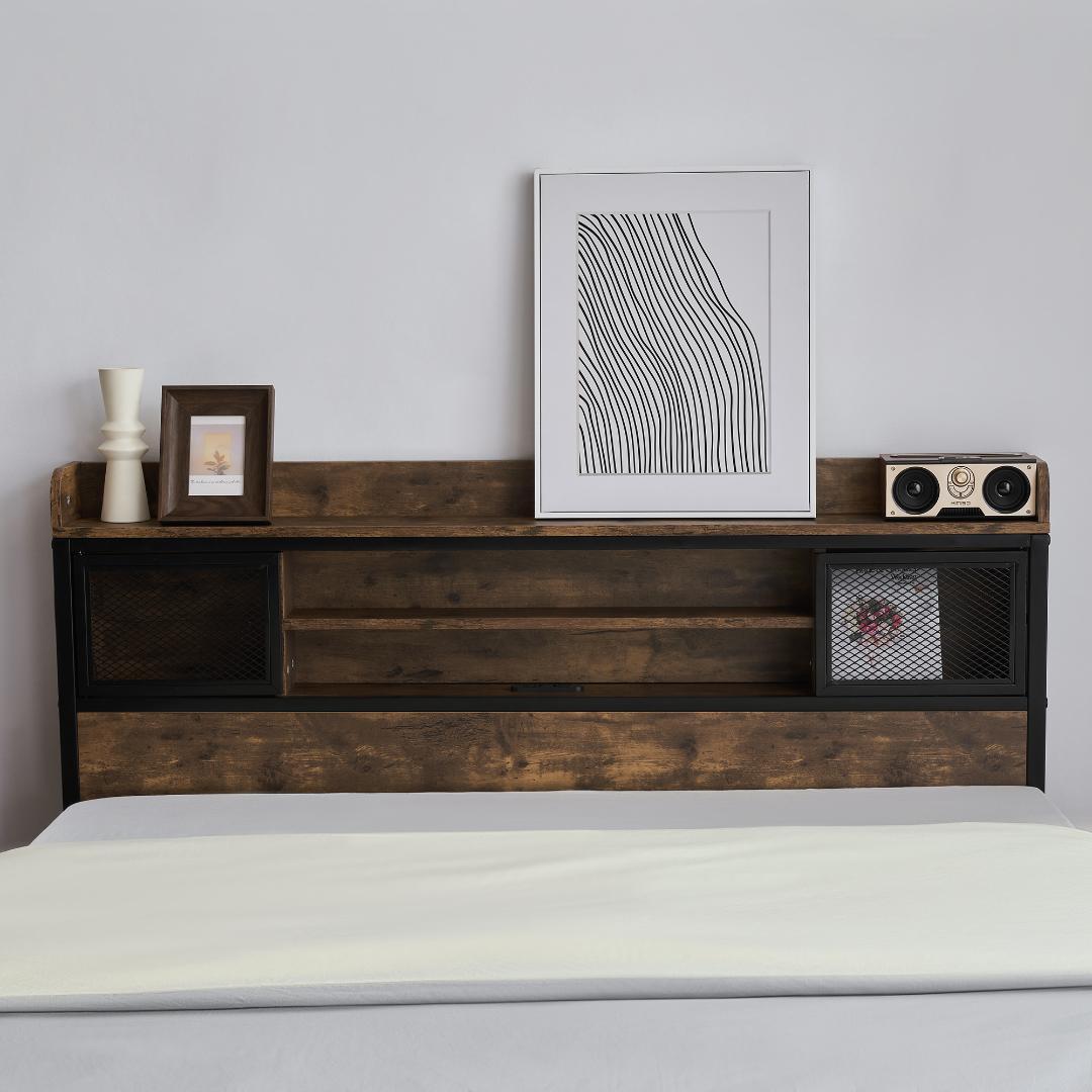 15％セール中！大人気！コンセント・宮付きベッドフレーム ダブル（D）