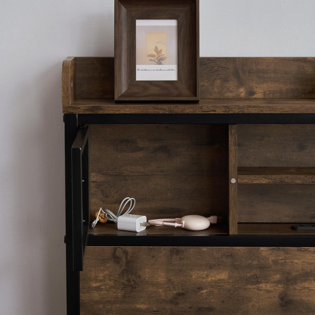 15％セール中！大人気！コンセント・宮付きベッドフレーム ダブル（D）