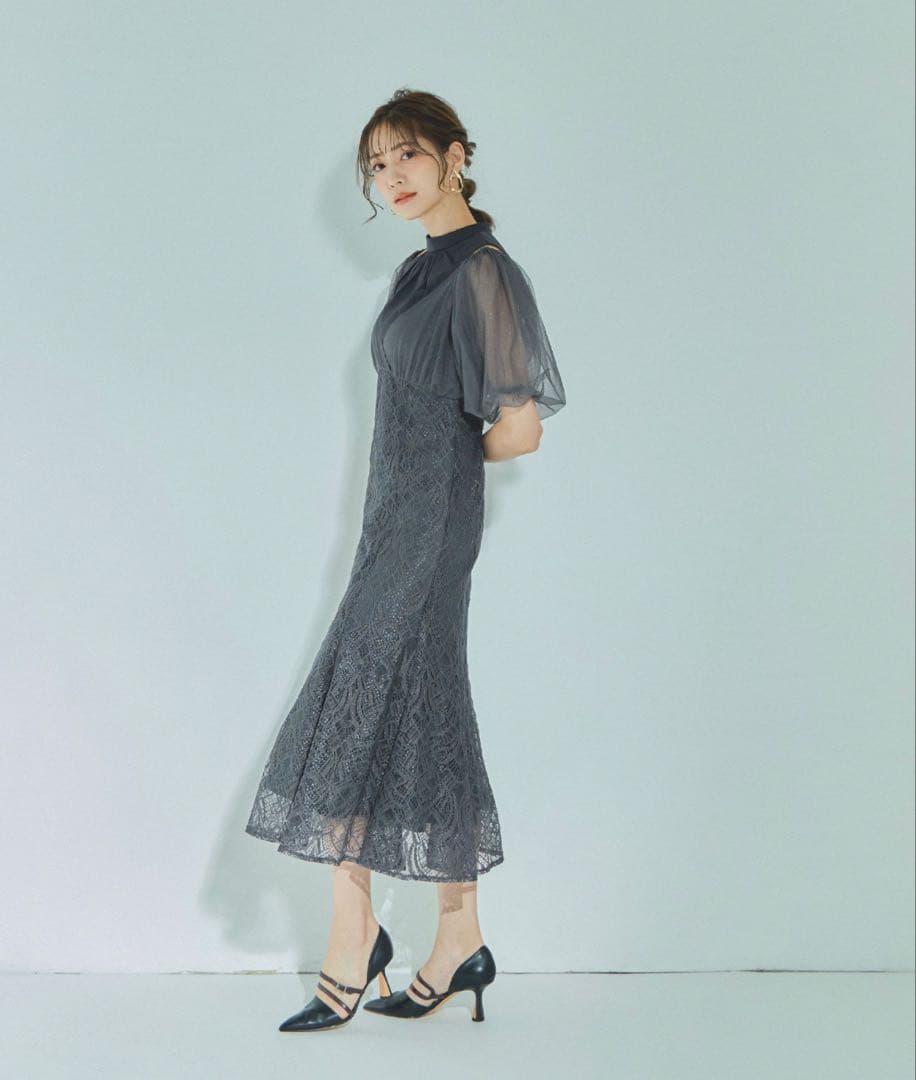 ★新品タグ付き★ドリードール　ラメチュールオフショルデザインドレス　結婚式