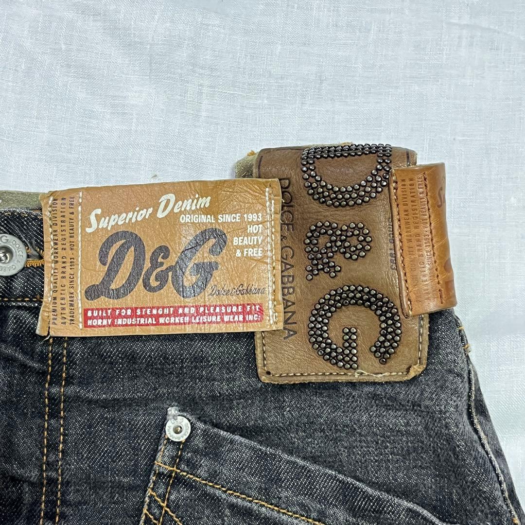 D&G デニムスカート Y2K 2000年代前半 ローライズ ミニ IT38