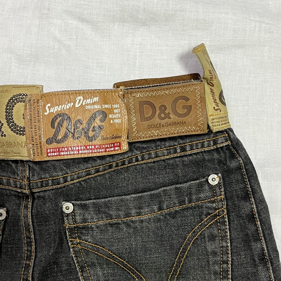 D&G デニムスカート Y2K 2000年代前半 ローライズ ミニ IT38