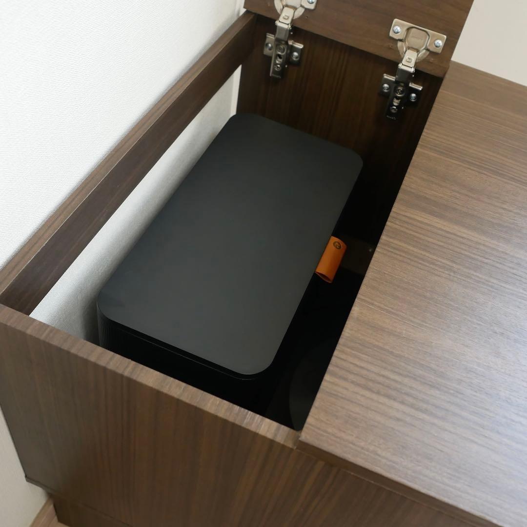 掃除ロボット基地収納 ナイトテーブル｜ゴミステーション対応・隠し引出し付｜DIY