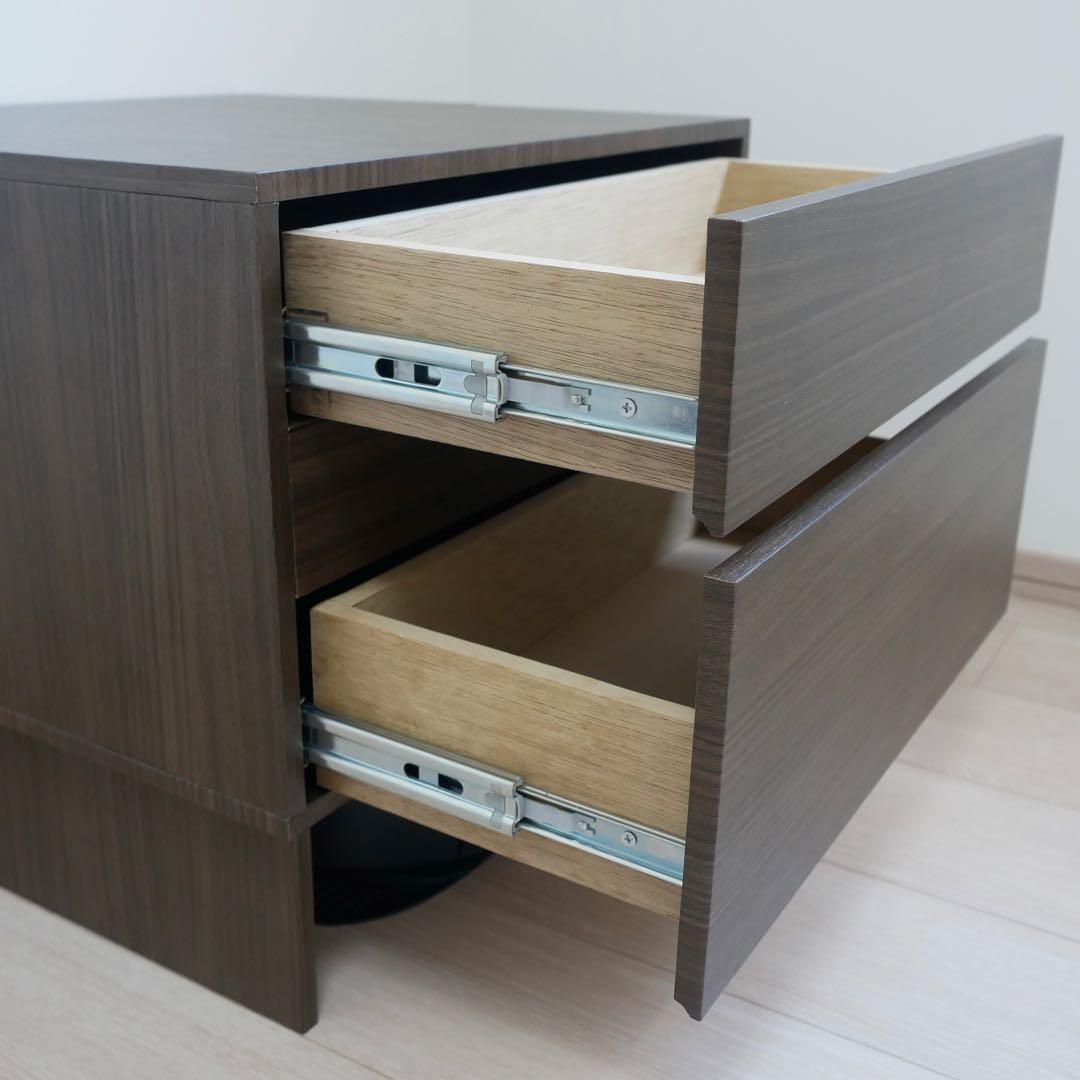 掃除ロボット基地収納 ナイトテーブル｜ゴミステーション対応・隠し引出し付｜DIY