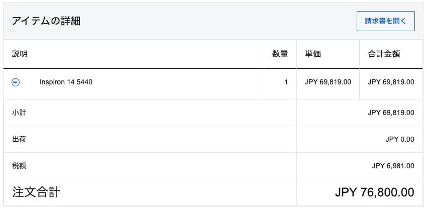 Dell Inspiron 14 5440 メモリ:16GB SSD:512GB