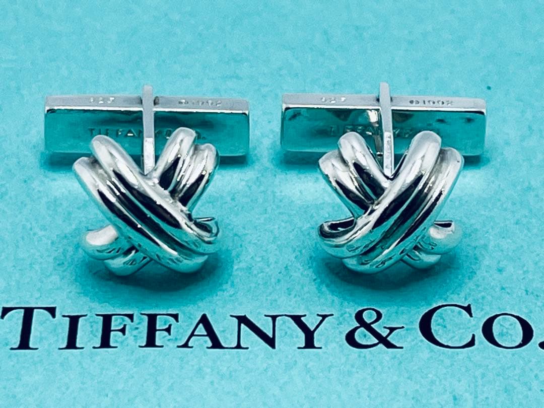 h677 ティファニー　シグネチャー　カフス　カフリンクス　シルバー　925