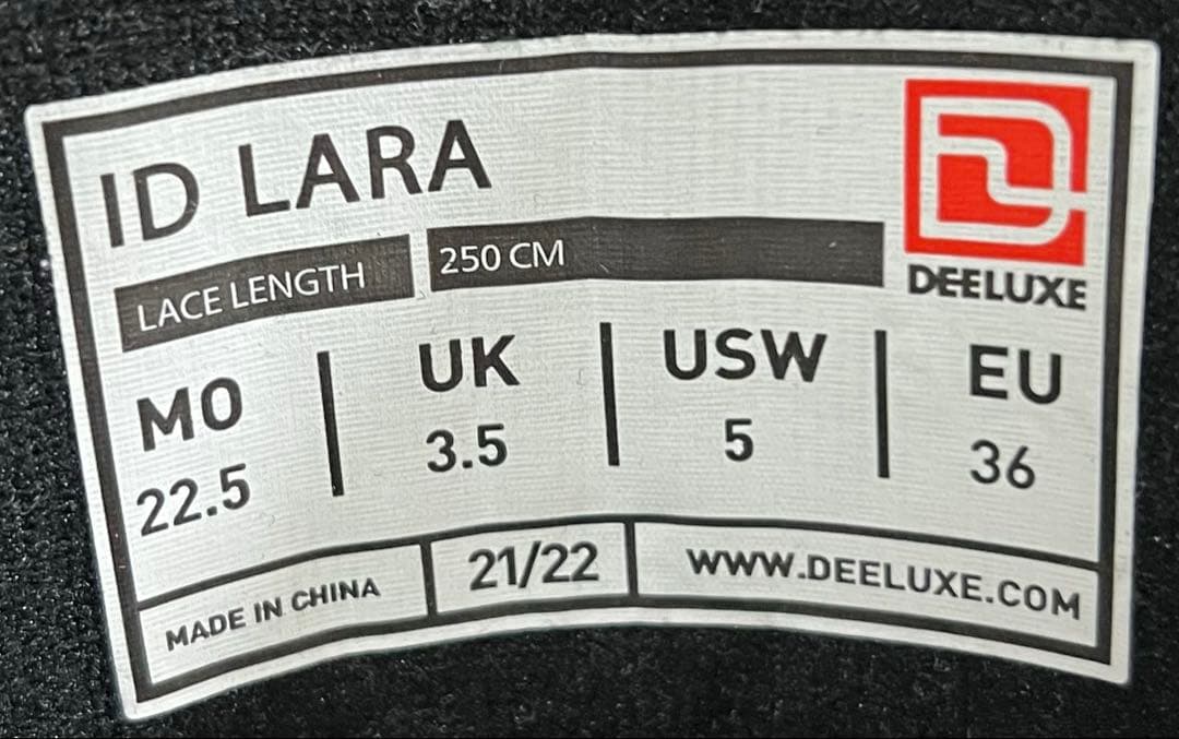 【美品_即日発送】DEELUXE ID LARA 22.5cm 21-22モデル