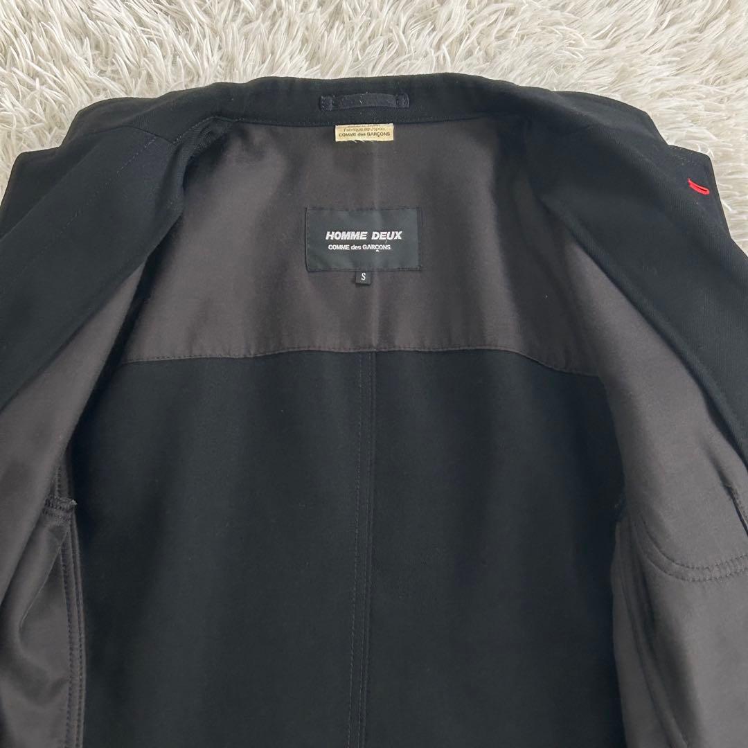 美品✨ Y2Kコムデギャルソンオムドゥ 縮絨テーラードジャケット スティッチ 黒