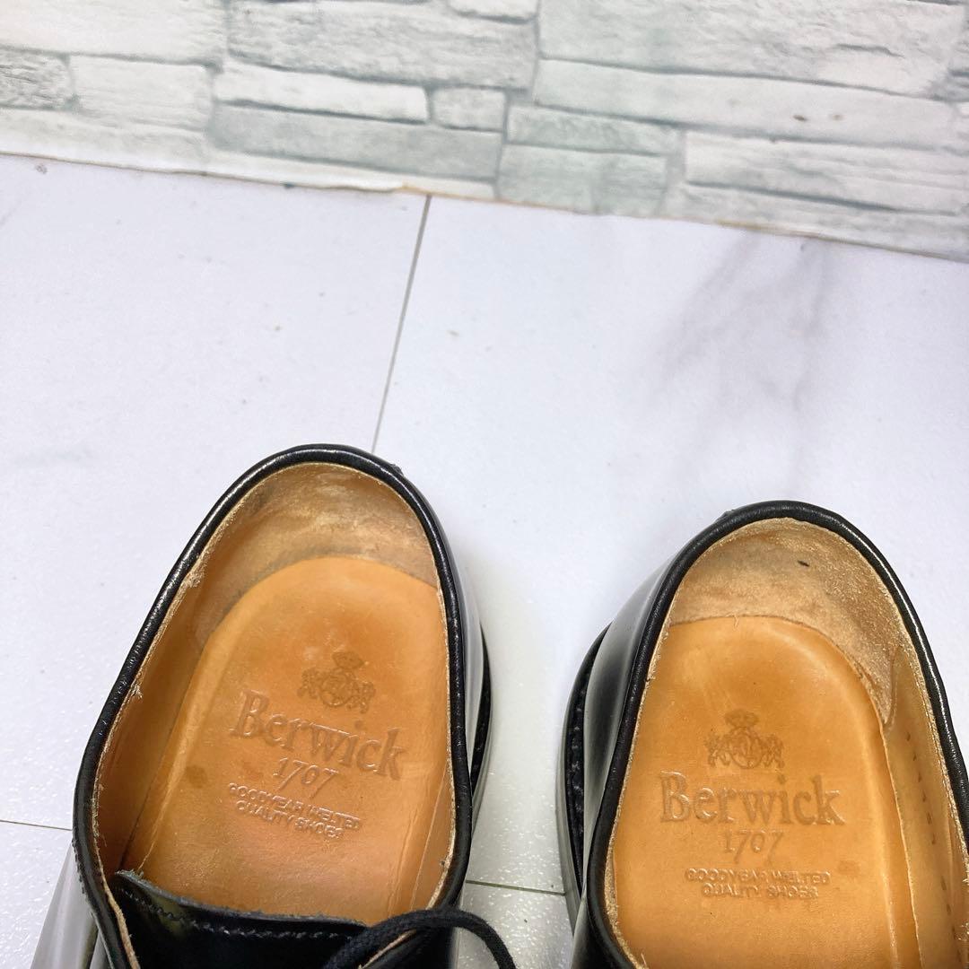 名作 バーウィック ビジネスシューズ 革靴 黒 本革 ダイナイト 25.5