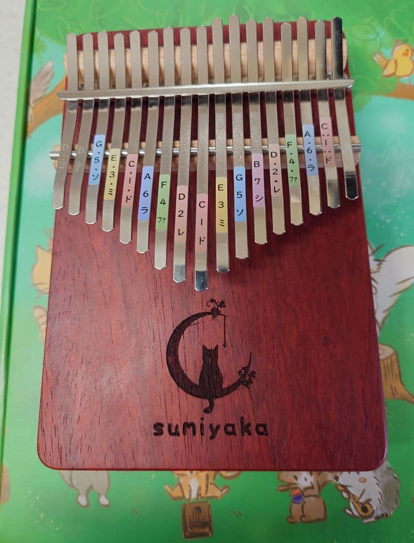 さんちゃん☆カリンバ　赤月猫　スミヤカ