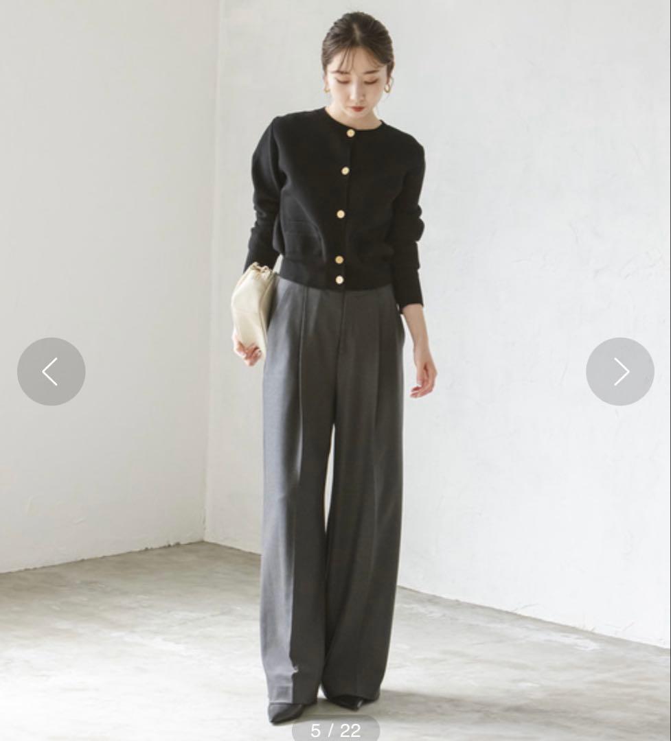 Noble★美品　 TRツイル裏起毛スラックスパンツ