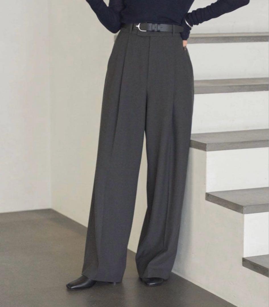 Noble★美品　 TRツイル裏起毛スラックスパンツ