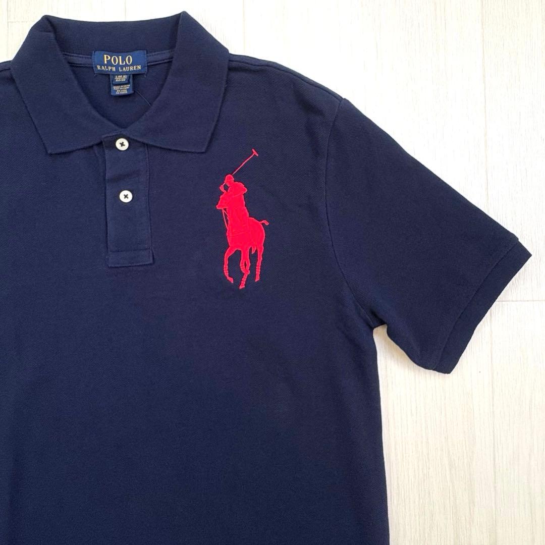タグ付き 未使用 ポロラルフローレン 半袖ポロシャツ ビックホース ネイビー L