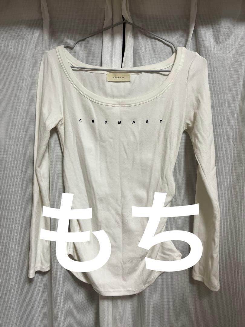 トップス andmary Mary logo cable knit set/ivory