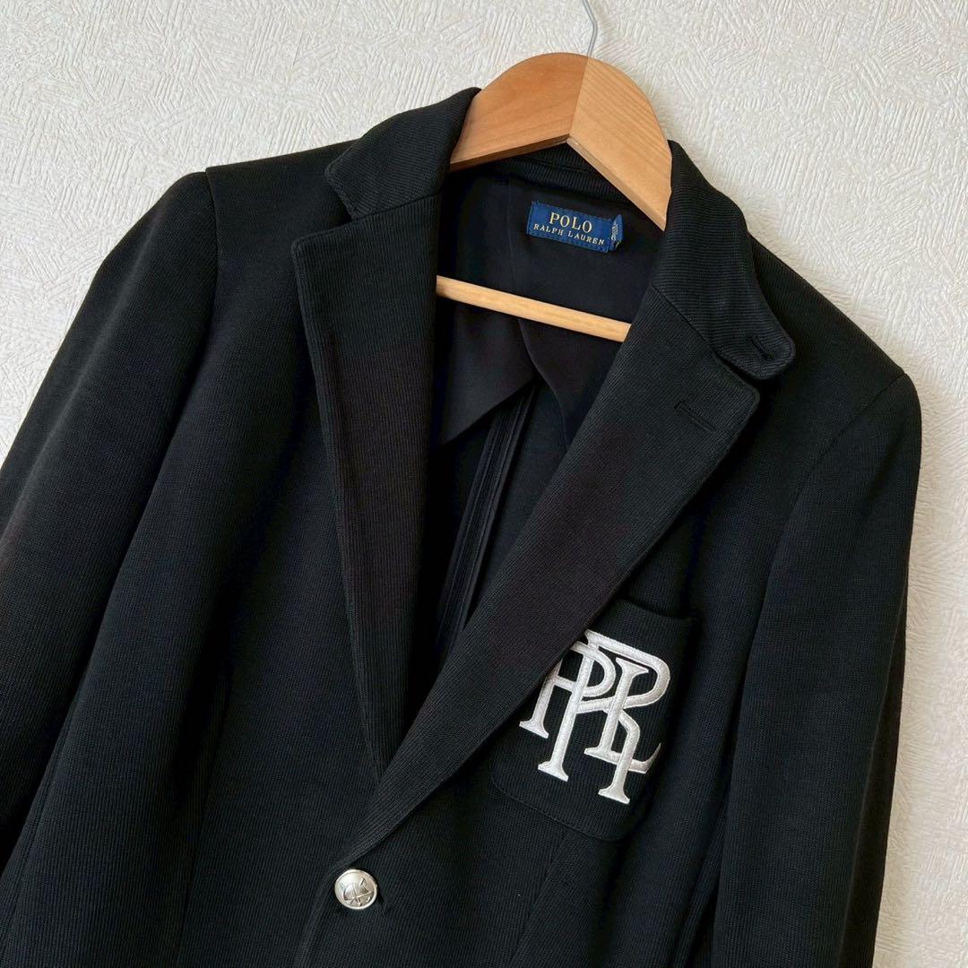 POLO RALPH LAUREN ニット エンブレム刺繍ブレザー シングル