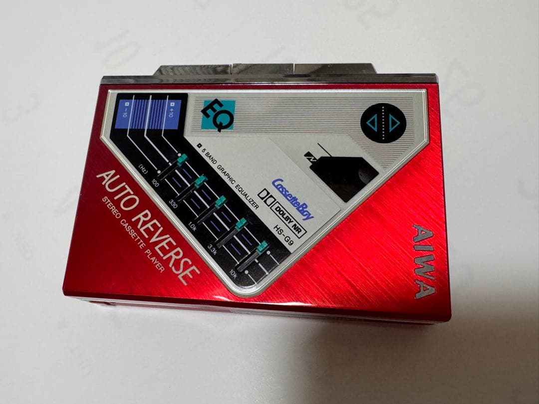 AIWA HS-G9 ステレオカセットプレーヤー レッド 赤 アイワ 美品