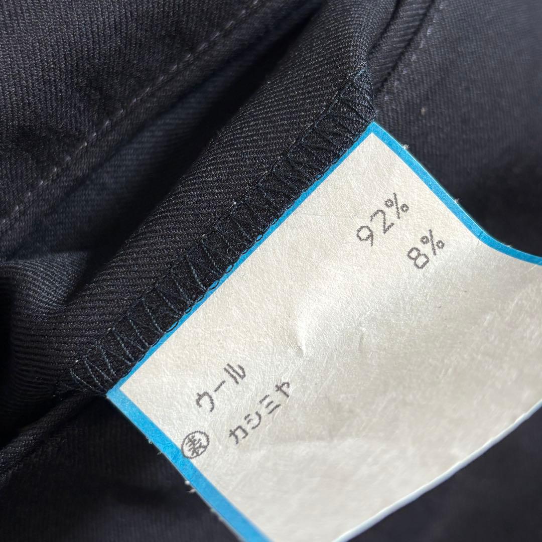 古着 90s CARVEN ワイドスラックス ブラック カシミヤ ウール パンツ