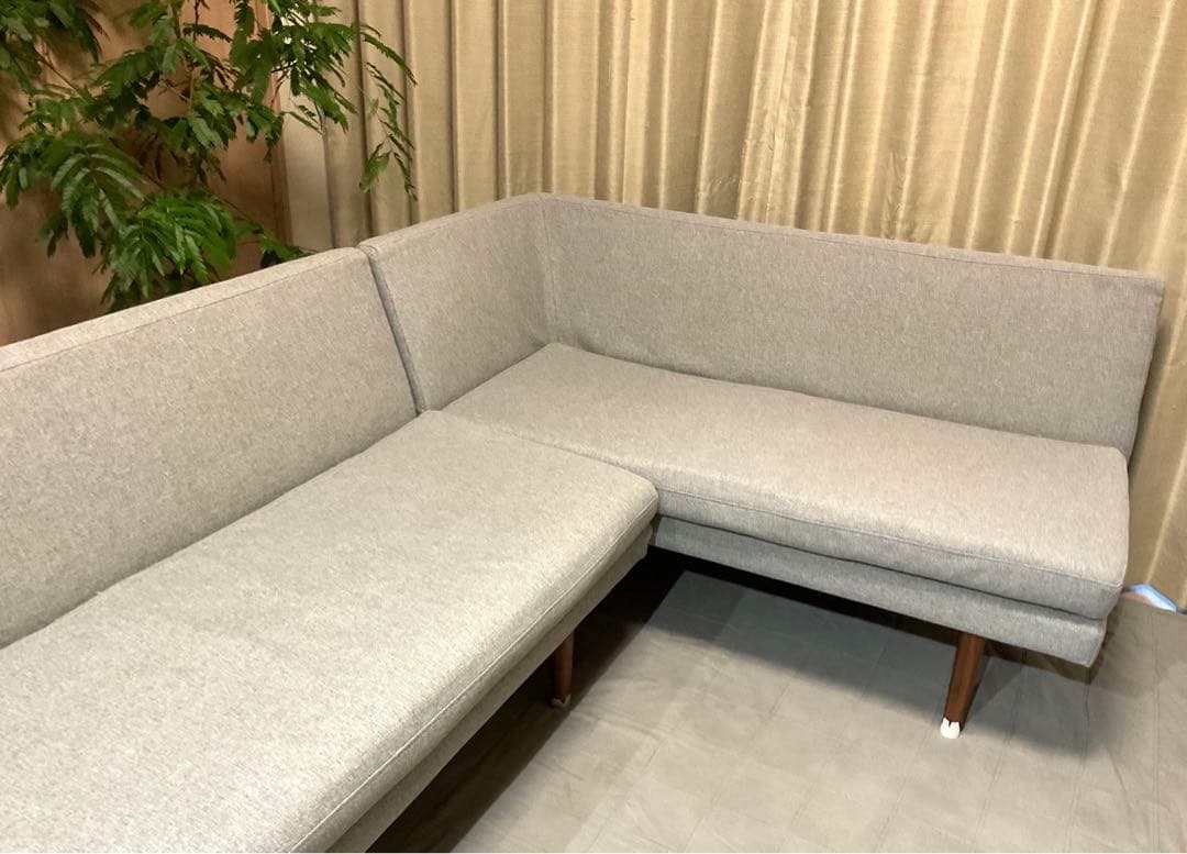 【送料込】unico NORDソファダイニングテーブル　北欧 ②ベンチアーム