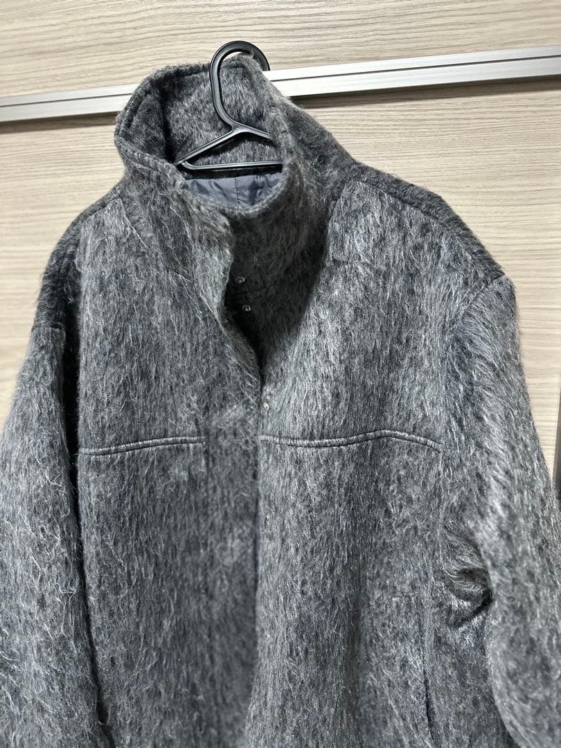 hellam シャギースタンドカラーコート